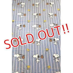 画像: ct-181203-66 PEANUTS Snoopy / 1970's Flat Sheet (Twin size)