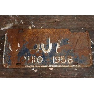 画像: dp-181201-25 License Plate 1958 OHIO