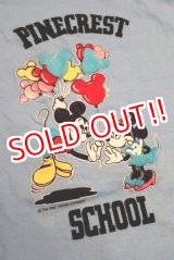 画像: ct-190101-15 Mickey Mouse & Minnie Mouse / PINECREST SCHOOL 1980's Kid's T-Shrit