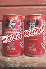 画像: ct-190101-26 Mickey Mouse & Minnie Mouse / 1980's Coca Cola Classic Can Set