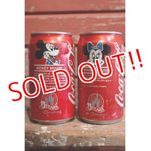 画像: ct-190101-26 Mickey Mouse & Minnie Mouse / 1980's Coca Cola Classic Can Set