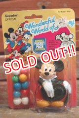 画像: ct-190301-25 Mickey Mouse / Superior 1980's Gum Ball Pocket Pack Dispenser