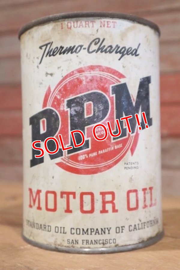 画像1: dp-190401-09 RPM / 1940's Motor Oil can