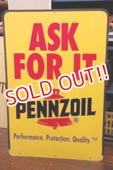 画像: dp-190508-04 PENNZOIL / "ASK FOR IT" W-side Sign