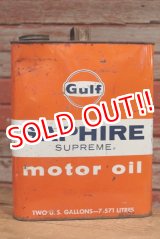 画像: dp-190601-15 Gulf / 1960's Saphire Supreme Two U.S Gallons Motor Oil Can