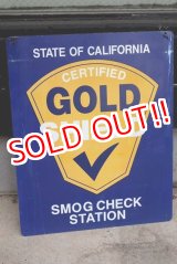 画像: dp-190601-16 California GOLD SHIELD / Smog Check Station 1980's〜Metal Sign