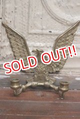 画像: dp-190522-02 Vintage Brass Eagle Candle Holder