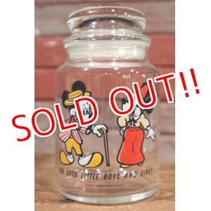 画像: ct-190905-84 Mickey Mouse & Minnie Mouse / 1960's-1970's Glass Jar