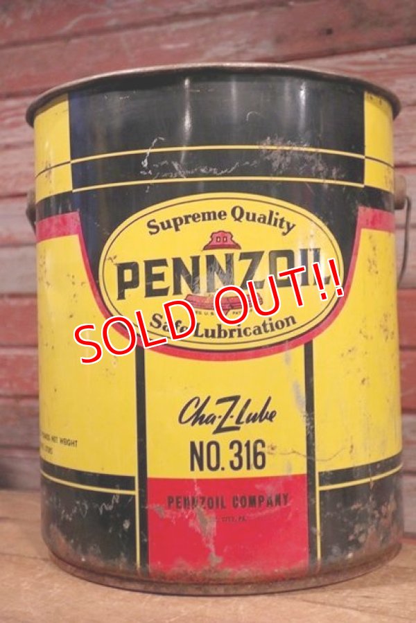 画像1: dp-191001-06 PENNZOIL / 1973 5 U.S.Gallons Motor Oil Can