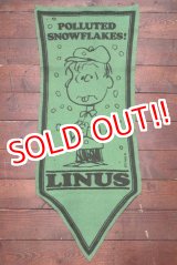 画像: ct-191001-30 PEANUTS / 1960's Banner "Linus" Green