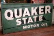 画像1: dp-191101-12 QUAKER STATE MOTOR OIL / 1940's METAL SIGN