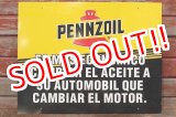 画像: dp-191101-31 Pennzoil / 1990's W-side Plastic Sign