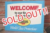 画像: dp-191101-30 Pennzoil / 1990's W-side Plastic Sign "WELCOME"