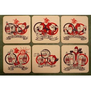 画像: ct-200101-28 【PRICE DOWN!!】Budweiser / BUD MAN 1970's-1980's Coaster Set