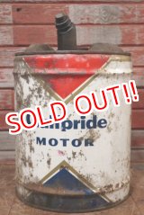 画像: dp-200201-25 Gulfpride / 1960's 5 Gallons Motor Oil Can