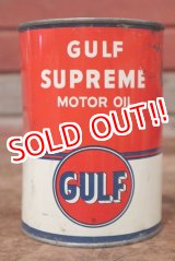 画像: dp-200403-18 GULF / 1960's GULF SUPREME 1QT Motor Oil Can