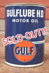 画像: dp-200403-17 GULF / 1940's-1950's GULFLUBE H.D. 1QT Motor Oil Can