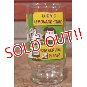 画像: gs-200501-12 PEANUTS / Anchor Hocking 170's Glass "Lucy's Lemonade Stand"