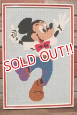 画像: ct-200601-07 Mickey Mouse / 1970's-1980's Cross-stitch Wall Deco