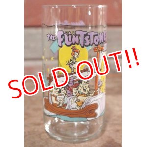 画像: gs-201001-10 The Flintstones / Hardee's 1991 "Going to the Drive-in" Glass