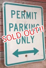 画像: dp-201101-70 Road Sign "PERMIT PARKING ONLY"