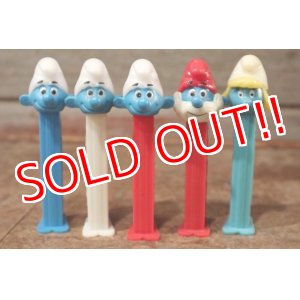 画像: pz-201101-01 Smurfs / 1990's PEZ Dispenser Set