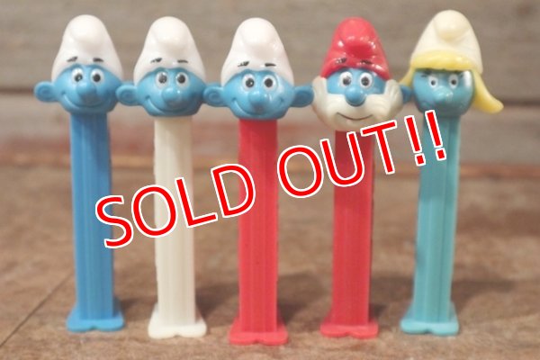 画像1: pz-201101-01 Smurfs / 1990's PEZ Dispenser Set