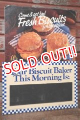 画像: dp-201201-66 McDonald's / 1984 Fresh Biscuits for Break Fast Cardboard Sign