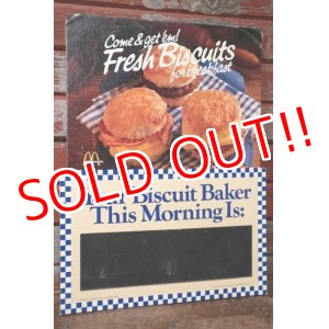 画像: dp-201201-66 McDonald's / 1984 Fresh Biscuits for Break Fast Cardboard Sign