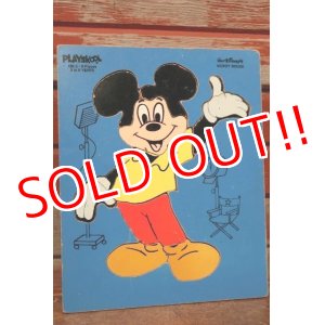 画像: ct-210101-10 Mickey Mouse / Playskool 1970's Wood Frame Tray Puzzle