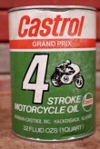 画像1: dp-201201-40 Castrol / 4 Stroke Motorcycle Oil One U.S. Quart Can