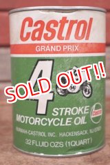 画像: dp-201201-40 Castrol / 4 Stroke Motorcycle Oil One U.S. Quart Can