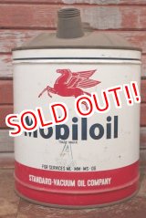 画像: dp-201201-50 Mobiloil / 1950's 5 U.S.GALLONS Oil Can