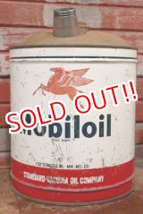 画像: dp-201201-49 Mobiloil / 1950's 5 U.S.GALLONS Oil Can