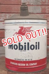 画像: dp-201201-52 Mobiloil / 1950's 5 U.S.GALLONS Oil Can