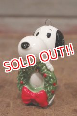 画像: ct-210301-15 Snoopy / Determined 1975 Ornament "Wreath" 