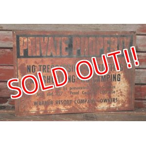 画像: dp-210401-25 PRIVATE PROPERTY Metal Sign 