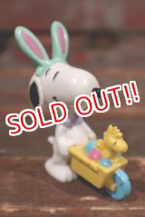 画像: ct-210401-54 Snoopy / Whitman's 1997 PVC "Easter Bunny Cart (Green ear)"