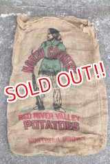 画像: dp-210401-66 RED RIVER VALLEY POTATOES / Vintage Burlap Bag