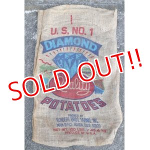 画像: dp-210401-66 DIANMOND POTATOES / Vintage Burlap Bag