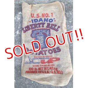 画像: dp-210401-66 IDAHO LIBERTY BELL POTATOES / Vintage Burlap Bag