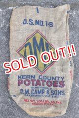 画像: dp-210401-66 OMC BRAND POTATOES / Vintage Burlap Bag