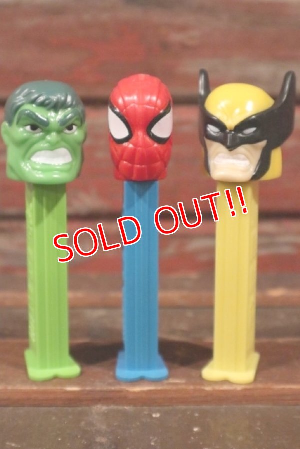 画像1: pz-130917-04 Spiderman,Hulk,Wolverine / PEZ Dispenser Set