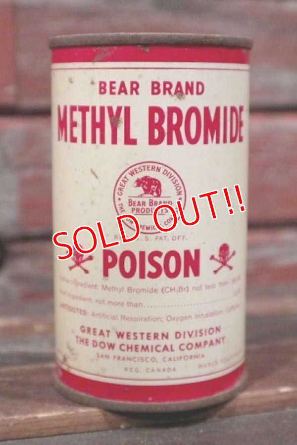 画像1: dp-210401-104 BEAR BRAND / METHYL BROMIDE Vintage Can