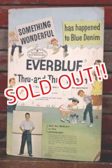 画像: dp-210601-01 Good Housekeeping / 1950's "EVERBLUE" Denim Cardboard Sign