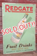 画像: dp-200610-05 REDGATE Fruit Drinks / 1950's Metal Sign