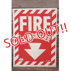 画像: dp-210701-48 FIRE EXTINGUISHER / Vintage Plastic Sign