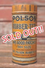 画像: dp-210701-26 POLSON RUBBER-TIRE / 1940's Repair Kit Can