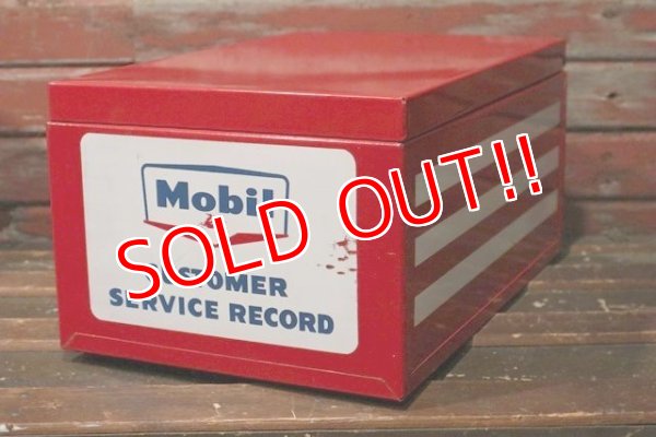 画像1: dp-210801-44 Mobil / 1950's-1960's Customer Service Record Box