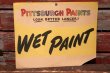 画像1: dp-210901-60 PITTSBURGH PAINTS / 1940's "WET PAINT" Paper Sign